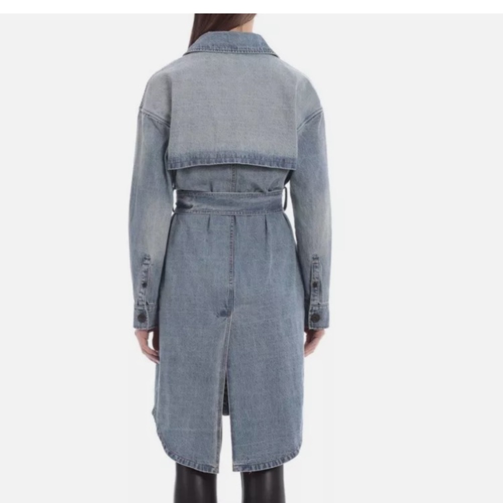 Anthropologie AVEC LES FILLES Blaine Denim Trench - Picture 4 of 8